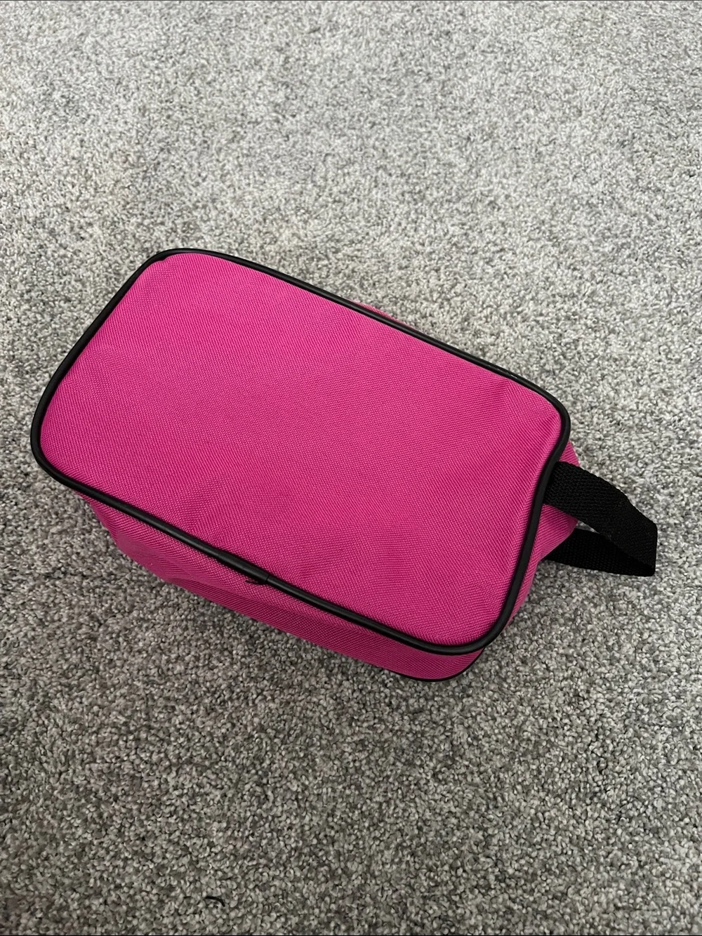 Stylish Hot Pink Travel Cosmetic Pouch with Carry Loop